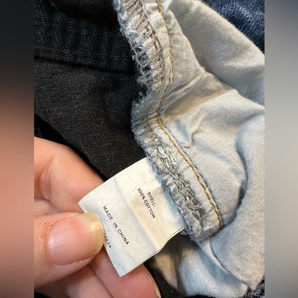 Superdown Revolve Carmen Two Tone Straight Black and Blue Denim Size XL - Picture 4 of 7